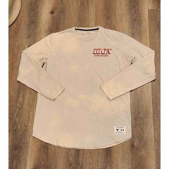 Under Armour Project Rock Iron Paradise Longsleeve Two tone Graphic T-shirt XL - Picture 1 of 8